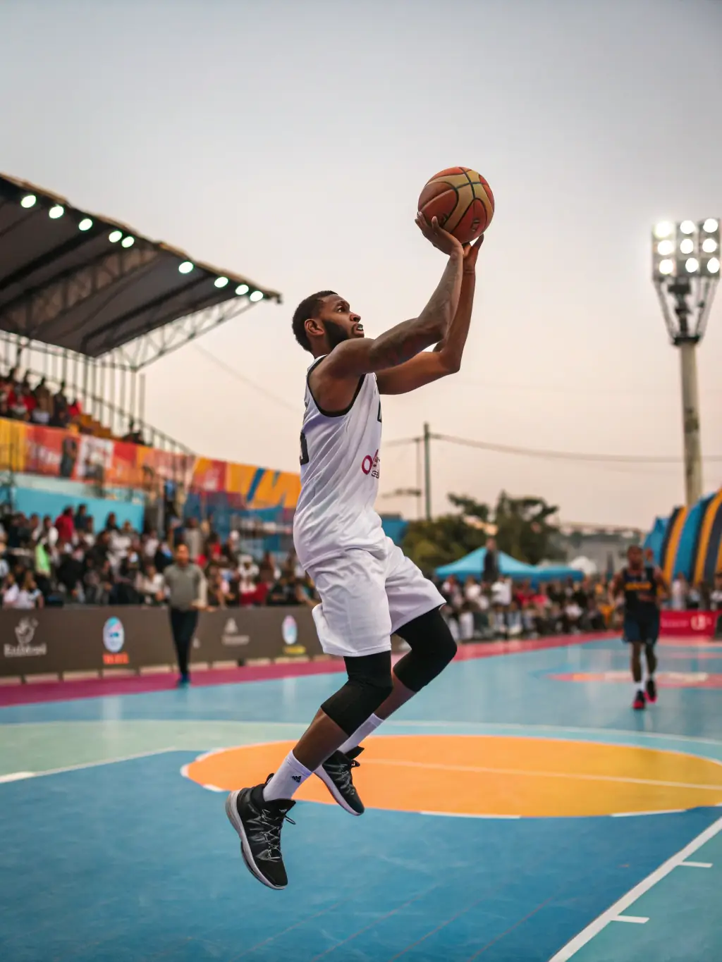 An action shot from a basketball game, emphasizing the dynamic nature of basketball and the betting opportunities available on Bet7k.