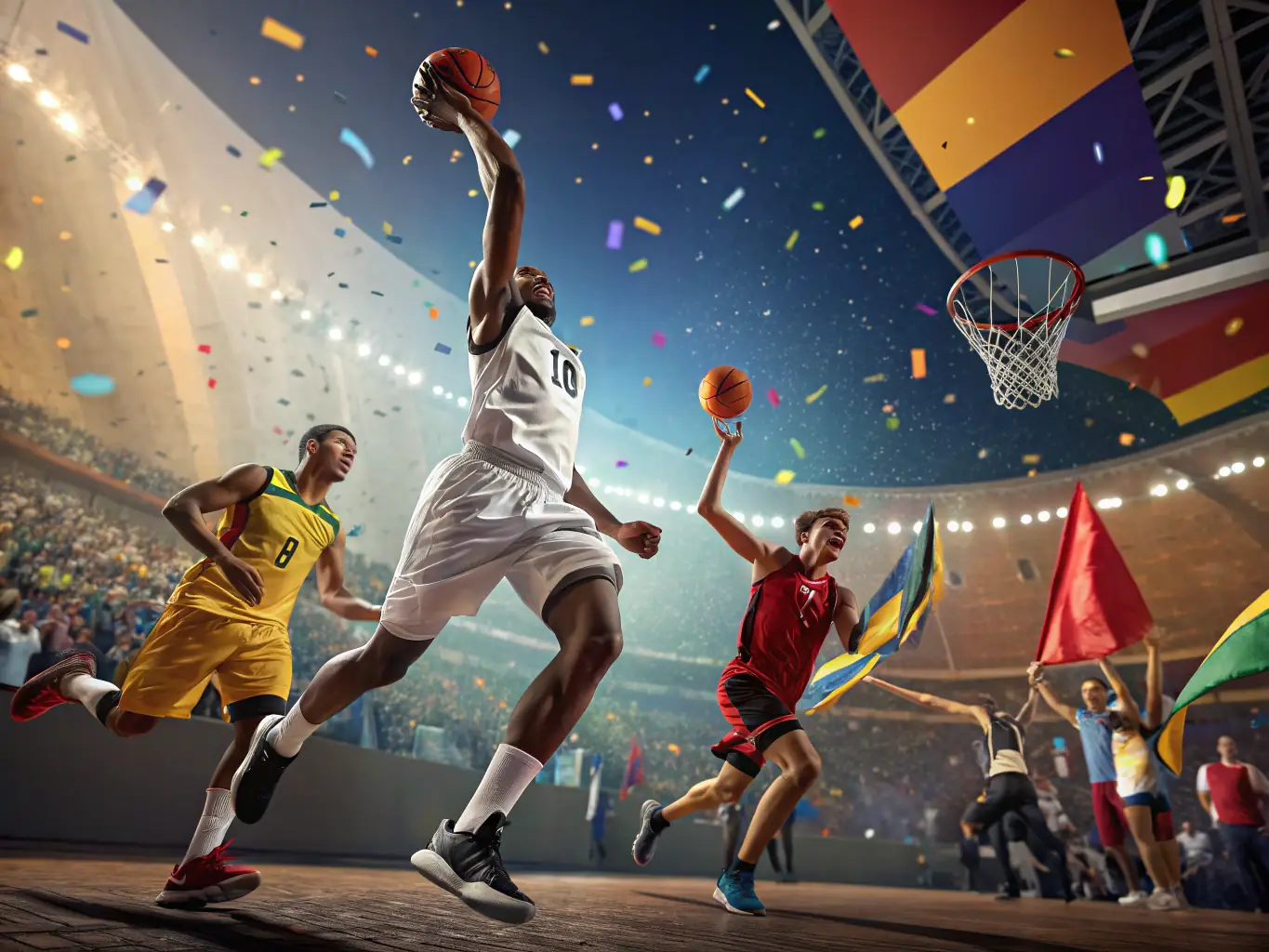 A vibrant image showcasing a diverse group of athletes from various sports (football, basketball, tennis) in action, with the Bet7k logo subtly integrated in the background.